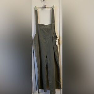 aerie Olive Utility Overalls Jumpsuit